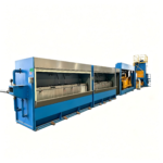9-Dies Split-motor Rod Breakdown Machine with  Continuous Annealing, equipped with Basket Coiler / Dual-spool Take-up